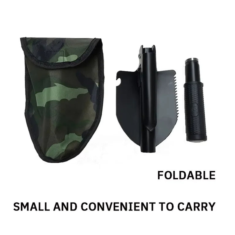 Multifunctional Folding Tactical Shovel | High-Strength Survival EDC Tool