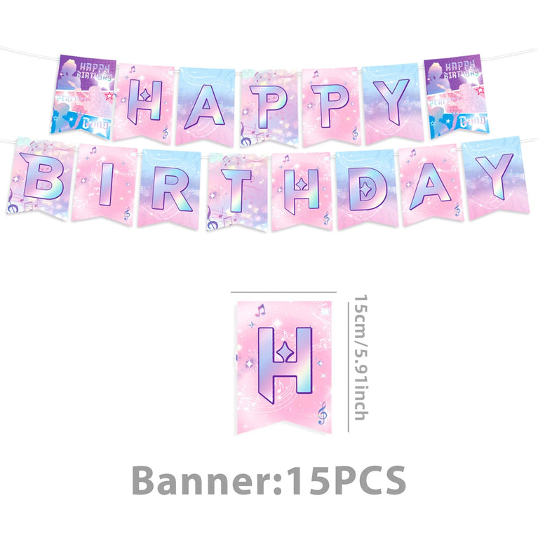 Disposable Party Tableware Set for Birthday Party Decoration