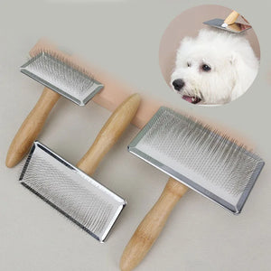 New Dog Short Hair Brush Dog Comb Solid Wood Pet Hair Remover Grooming Tool