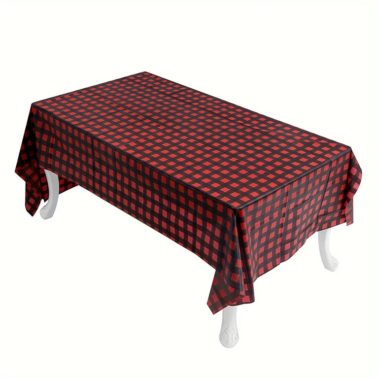 Waterproof Disposable Lattice Party Tablecloth for Rectangle Tables