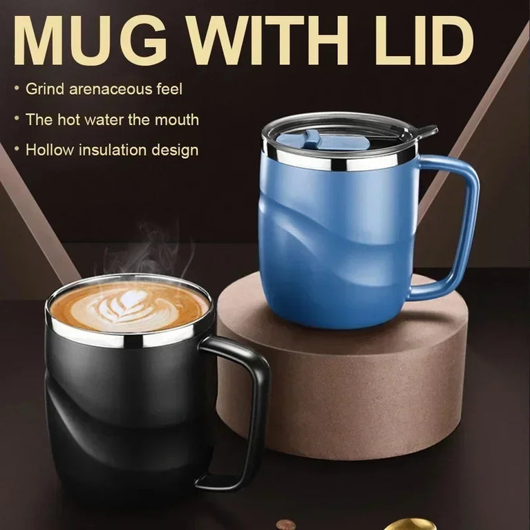 Stainless Steel Coffee Mug 400ml Insulated Travel Mug with Lid