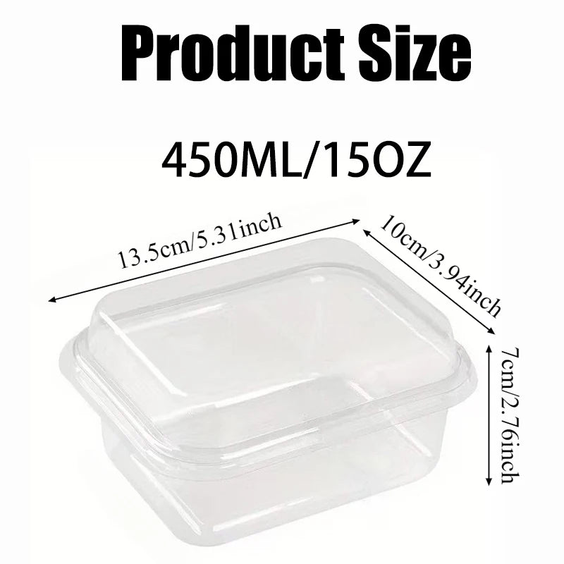 BLACK TRANSPARENT RECTANGLE CAKE BOX 5/10/20/30PCS DESSERT PACKAGING PARTY