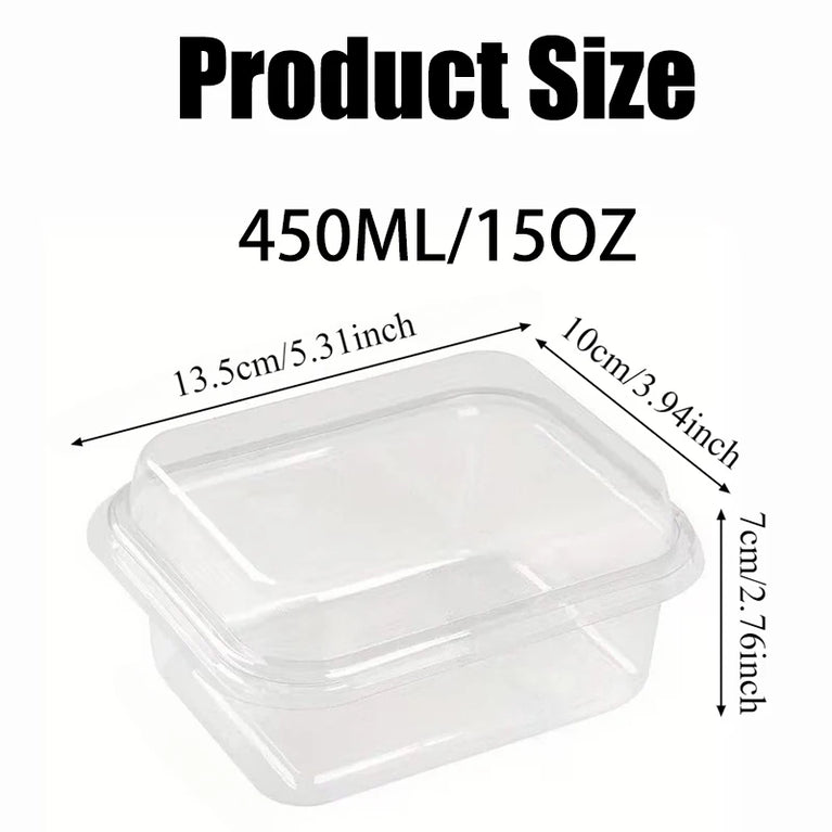 BLACK TRANSPARENT RECTANGLE CAKE BOX 5/10/20/30PCS DESSERT PACKAGING PARTY