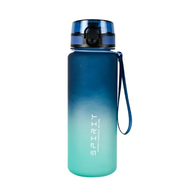500ML Gradient Fitness Water Bottle with Time Marker Leakproof Durable for Cycling Running Outdoor Sports Bottle