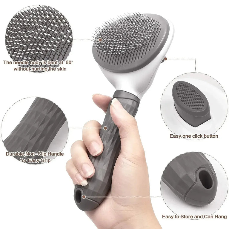 Pet Dog Brush Cat Comb Self Cleaning Pet Hair Remover Grooming Tool