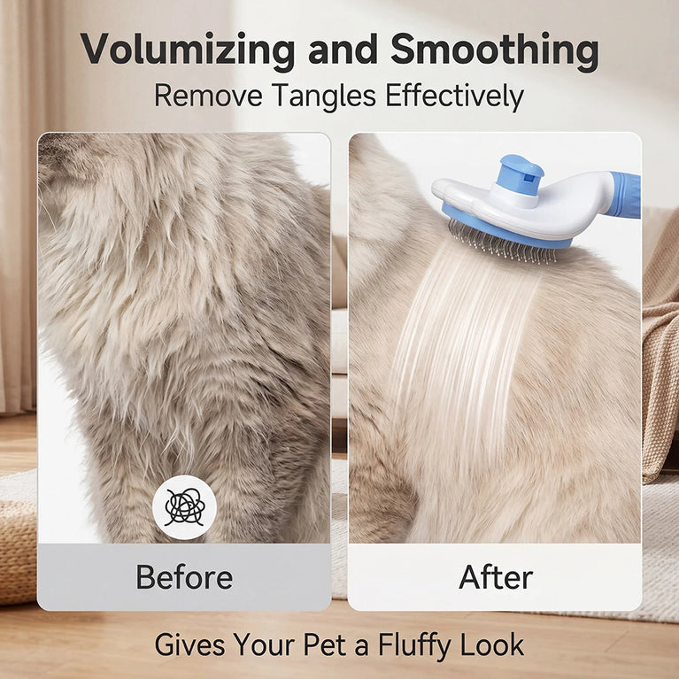 Self Cleaning Pet Hair Remover Brush for Dogs Cats Grooming