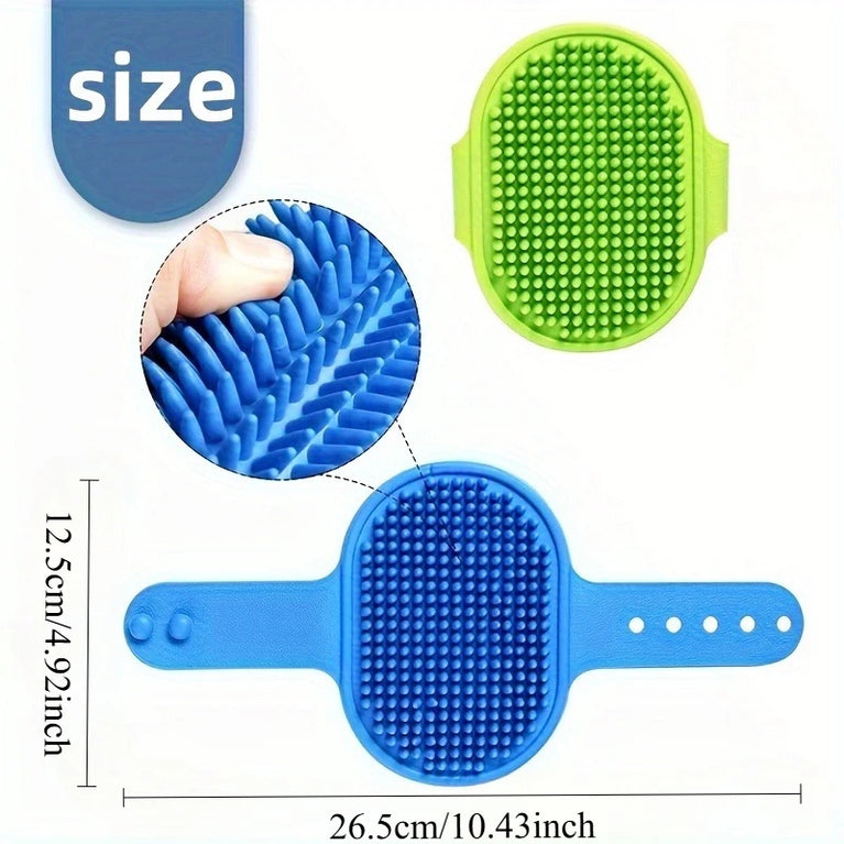 Dog Bath Brush Silicone Pet Massage Brush Grooming Comb Tool