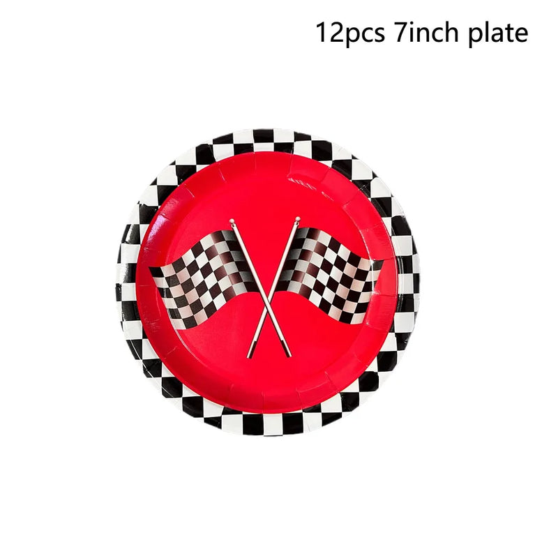 Racing Car Birthday Party Tableware Set Plates Napkins Kids Theme
