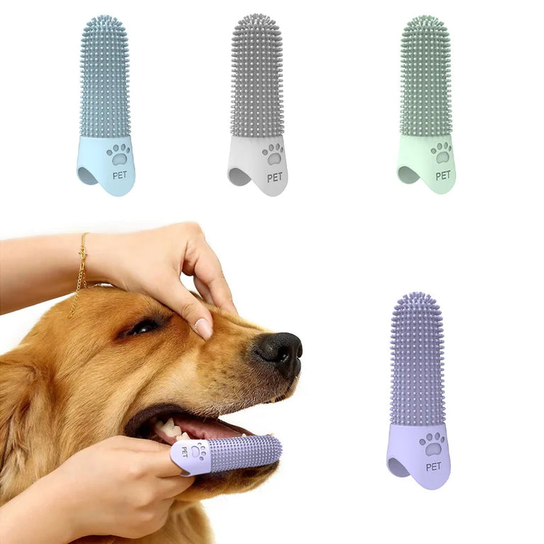 360° Silicone Finger Toothbrush | Durable Pet Dental Brush