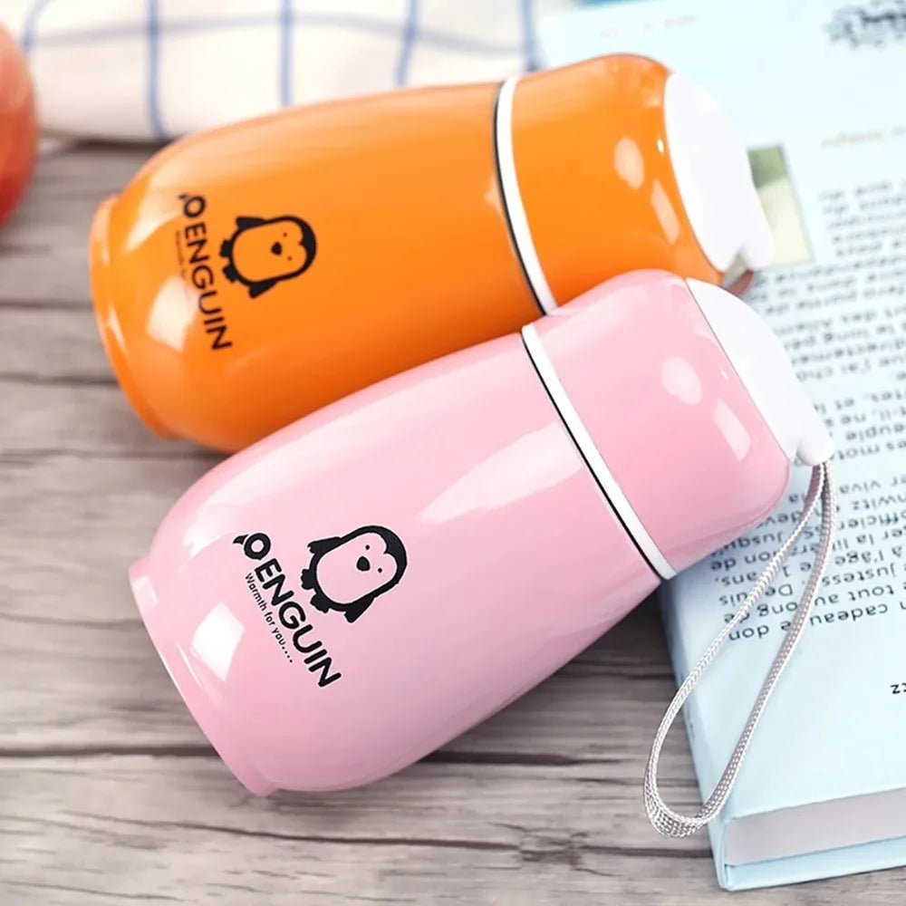 Mini Penguin Thermos Cup 180ml Travel Mug for Kids Insulated