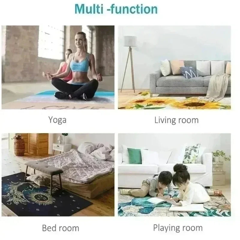 Minimalist Geometric Non-Slip Washable Area Rugs for Home Use