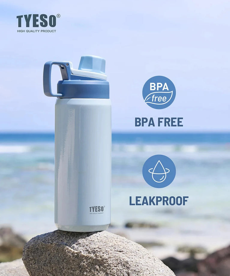 600ml Insulated Stainless Steel Water Bottle with Straw Flask