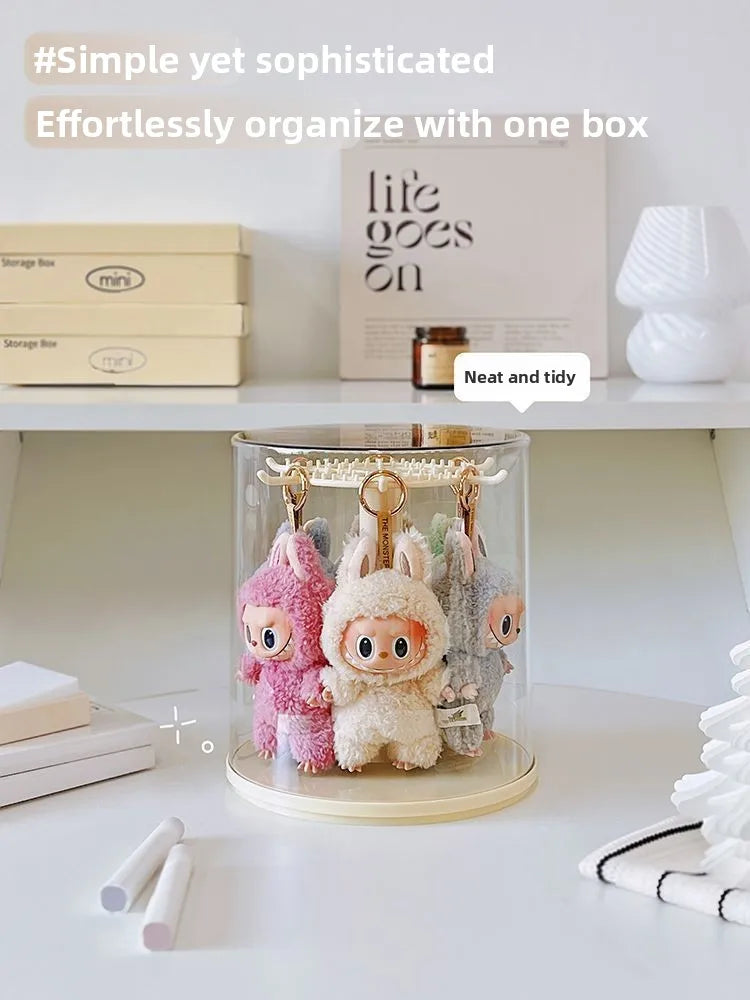 Modern Minimalist Rotating Display Case | Large Capacity Toy & Jewelry Organizer