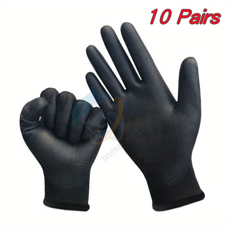 Durable Gardening Gloves Anti Slip Safety Work Gloves 10 Pairs