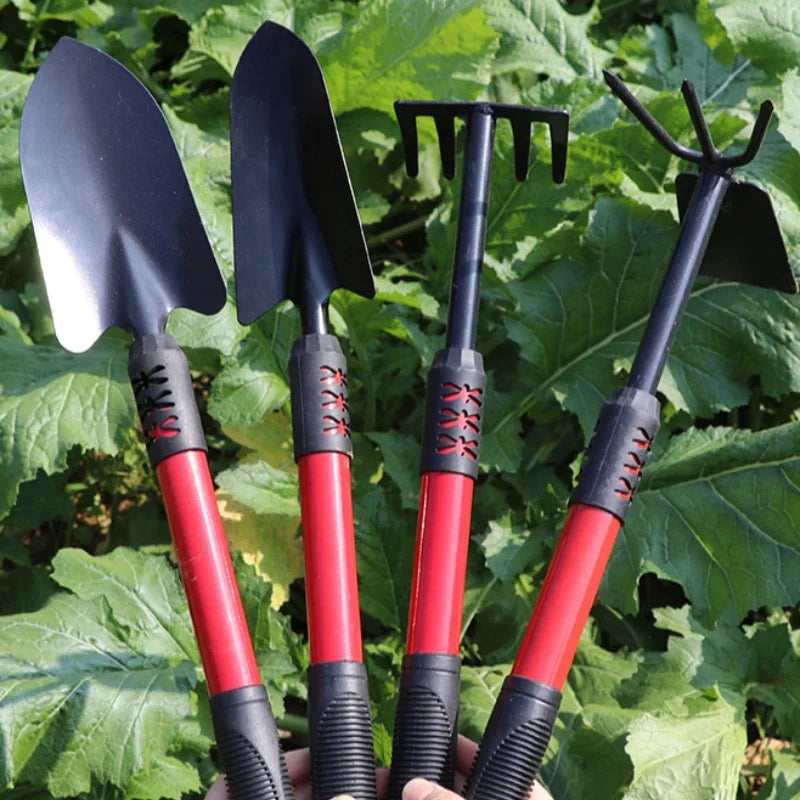 5-Tooth Gardening Spade Shovel Tool Set with Extended Handle