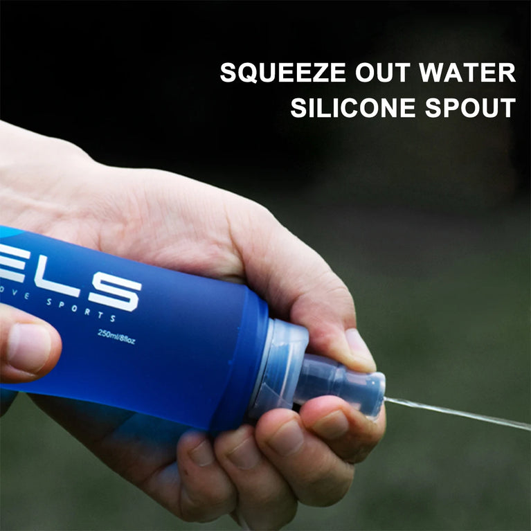 Collapsible TPU Soft Hydration Sport Water Bottle Flask Outdoor Use