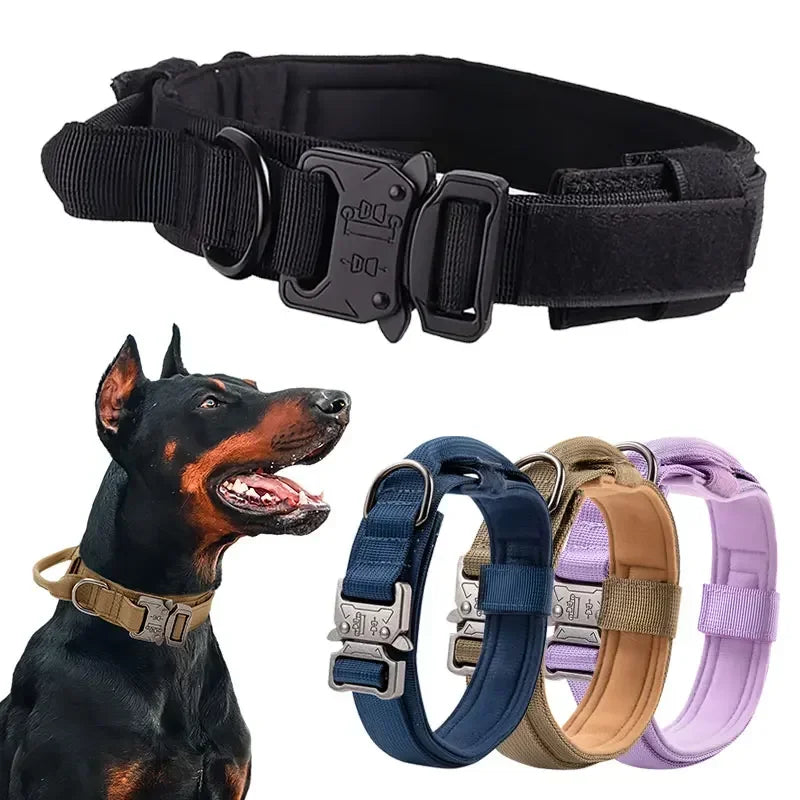 Outdoor Sports Style Tactical Dog Collar Usable Training Traction