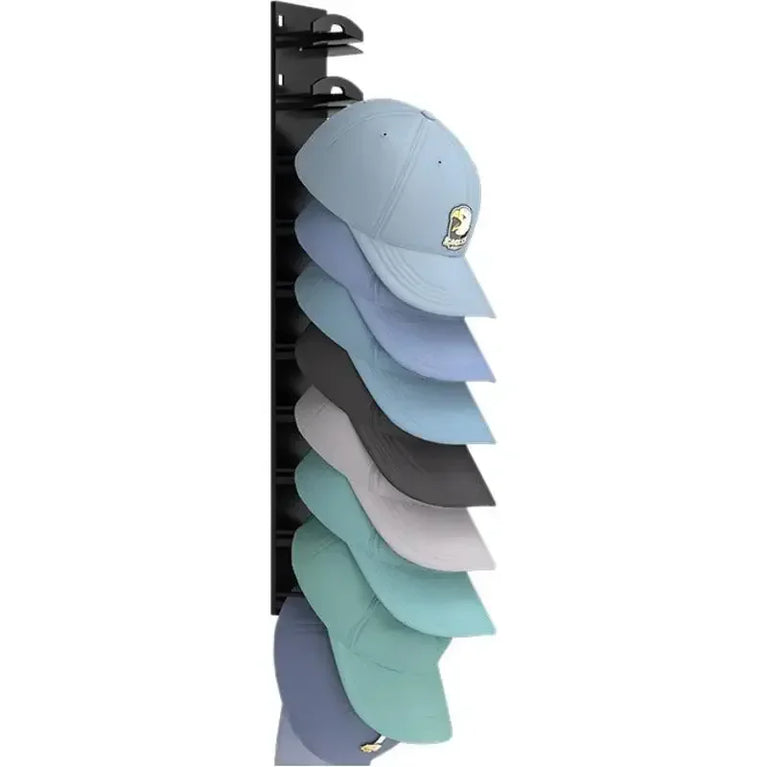 10-Grid Wall Mounted Hat Rack | Space-Saving Baseball Cap & Accessory Organizer