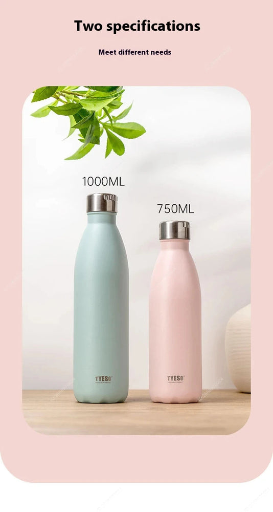 750ml Vacuum Insulated Stainless Steel Cola-Shaped Water Bottle Flask