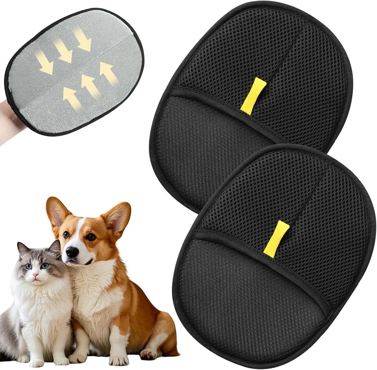Reusable Electrostatic Pet Hair Removal Mitts Cat Grooming Gloves
