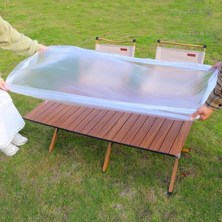 10Pcs Plastic Disposable Tablecloth Elastic Edged Waterproof Table Cover Camping Outdoor
