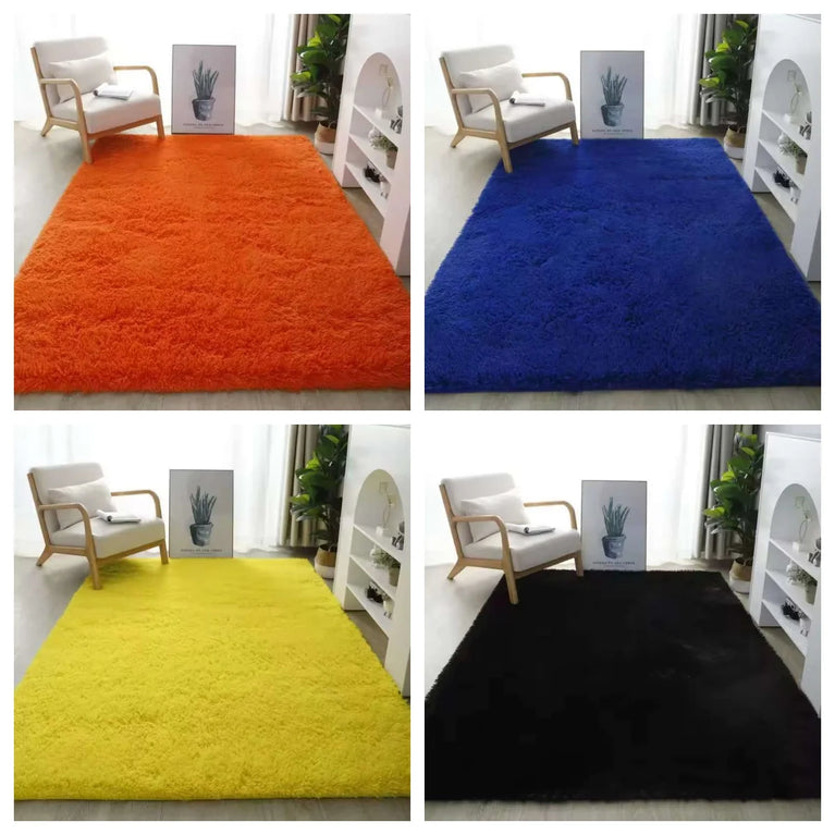 Fluffy Non-Slip Washable Area Rugs for Living Room and Bedroom