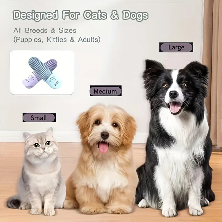 360° Silicone Finger Toothbrush | Durable Pet Dental Brush