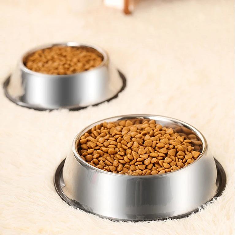 Anti-Slip Stainless Steel Dog Bowl | Anti-Tip & Anti-Ant Feeder