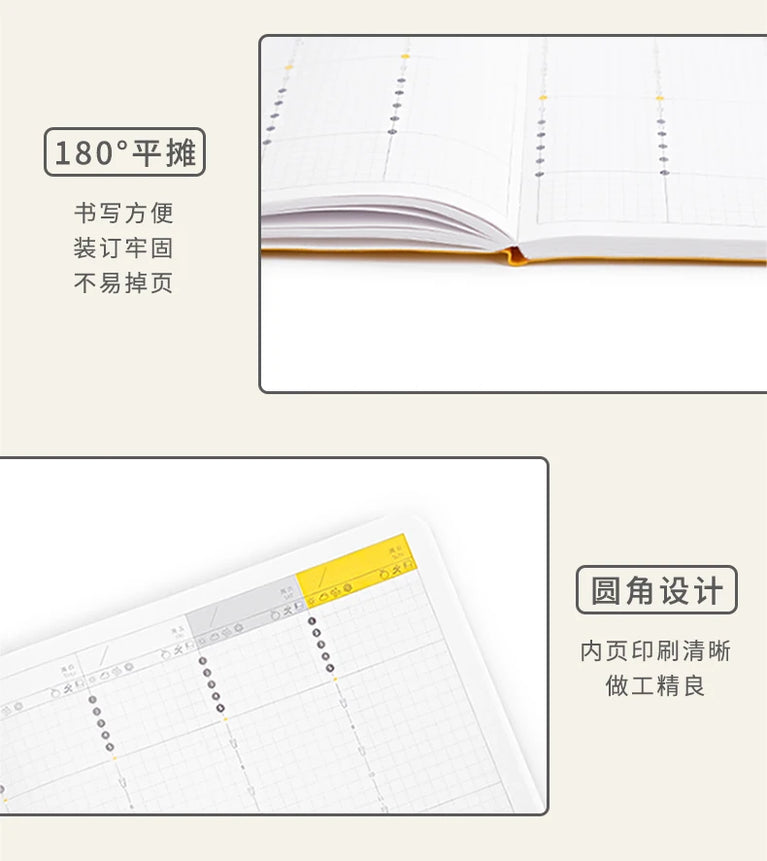 Undated Weekly Planner | 16K Portable Agenda & Time-Management Notebook