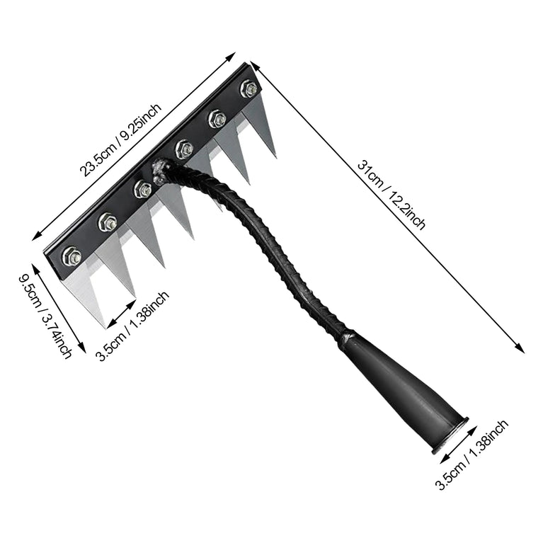 Dual-Purpose Hardened Weeding Hoe | Carbon Steel Gardening Hook