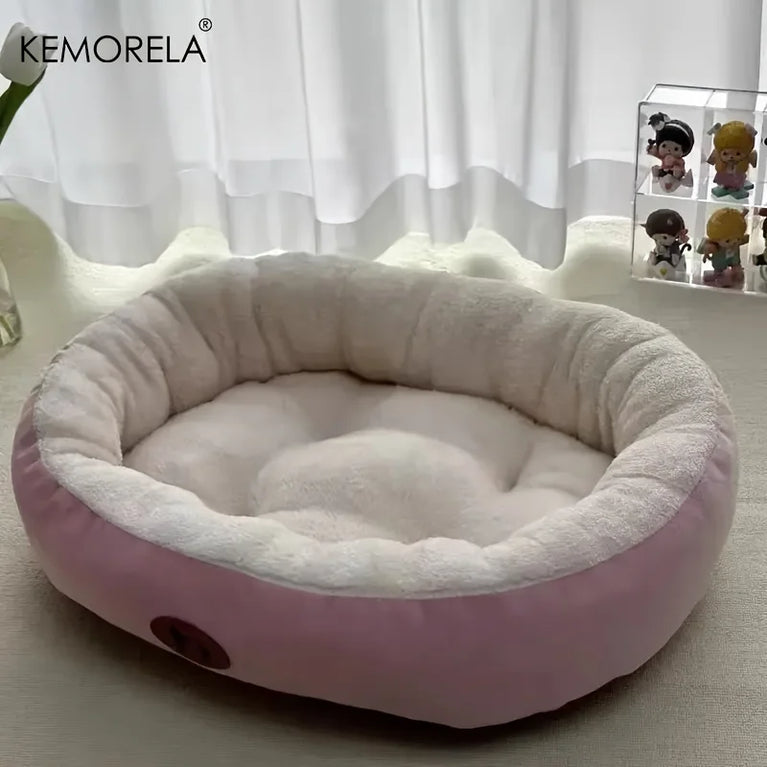 Cozy Oval Snuggle Pet Bed Cat Heating Pad Cooling Cat Bed