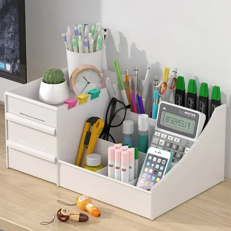 Plastic Drawer Makeup Storage Box Desktop Stationery Organizer