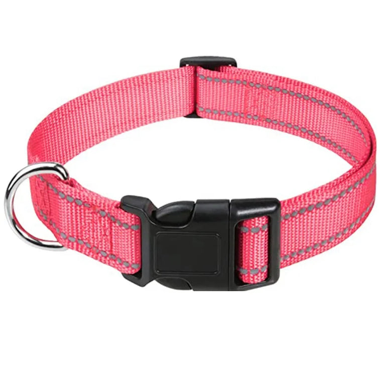 10 Colors Pet Dog Collar Nylon Neck Collar Small Medium Large Dog Chihuahua Reflective