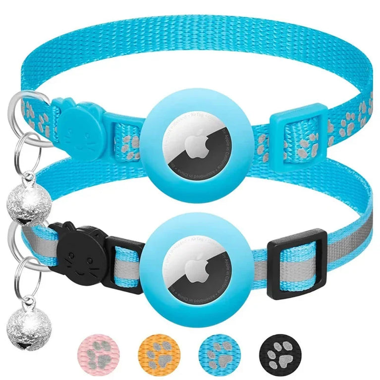 Airtag Cat Collar Breakaway Reflective Adjustable 7-12In GPS Collar