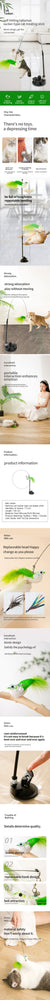 Cat Interactive Toy Simulate Bird Feather Bell Funny Cat Toy