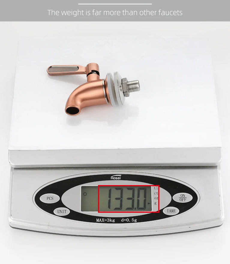 Stainless Steel Beverage Dispenser Faucet | Eco-Friendly Spigot for Wine Barrels & Juice Tanks