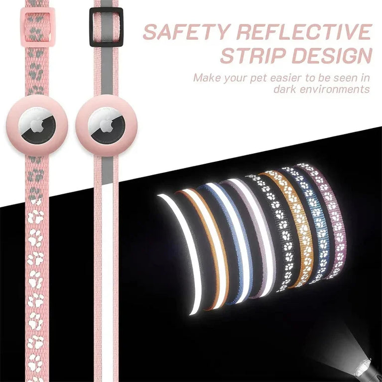 Airtag Cat Collar Breakaway Reflective Adjustable 7-12In GPS Collar
