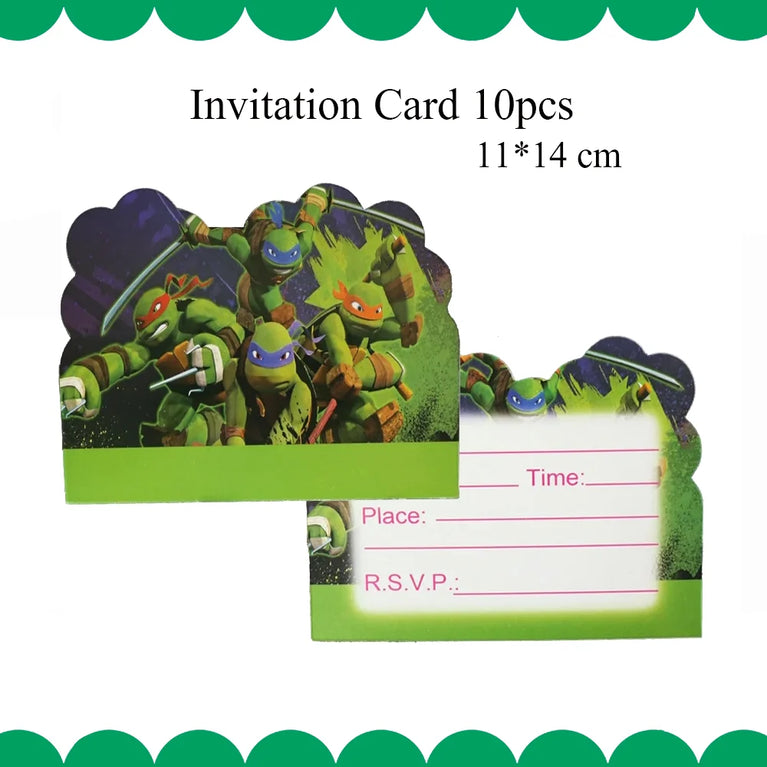 Decoration Birthday Turtlei Disposable Tableware Set Party