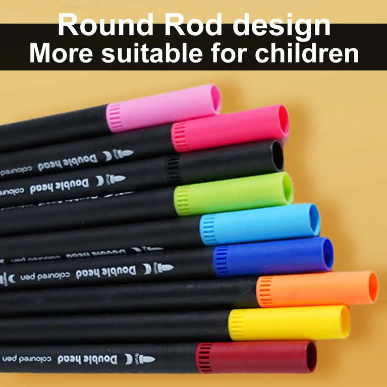 Double-Head Art Markers | Professional Drawing Brush Pen Set