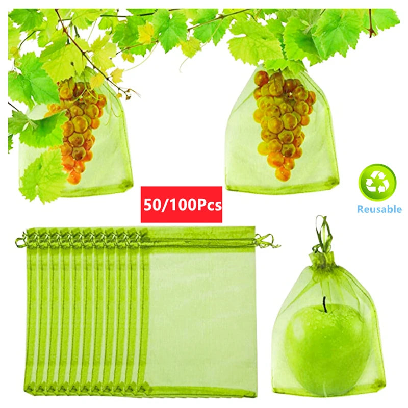 Fruit Protection Netting Bags | Reusable Organza Mesh for Pest & Bird Control
