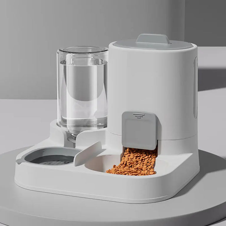 1-Pack Automatic Gravity Fed Cat Water Dispenser And Feeder Spill Proof Large Capacity One Piece Design