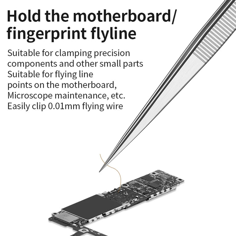 A-16 Precision Stainless Tweezers | Professional Electronics & Phone Repair Tool