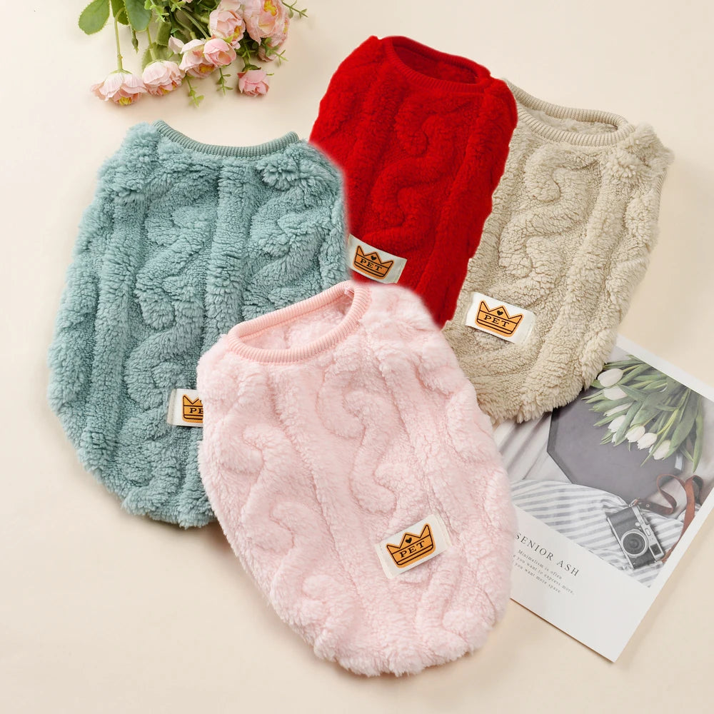 Winter Warm Dog Sweater | Cozy Fleece Puppy Jacket