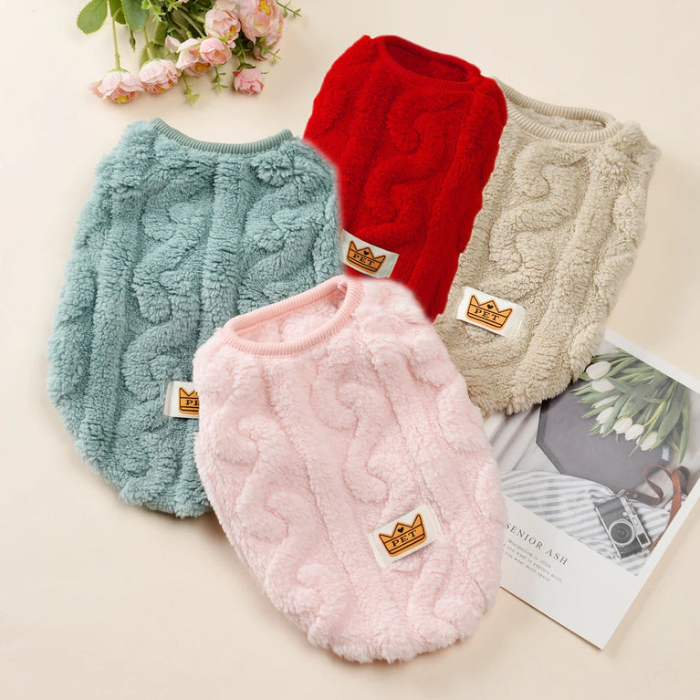 Winter Warm Dog Sweater | Cozy Fleece Puppy Jacket