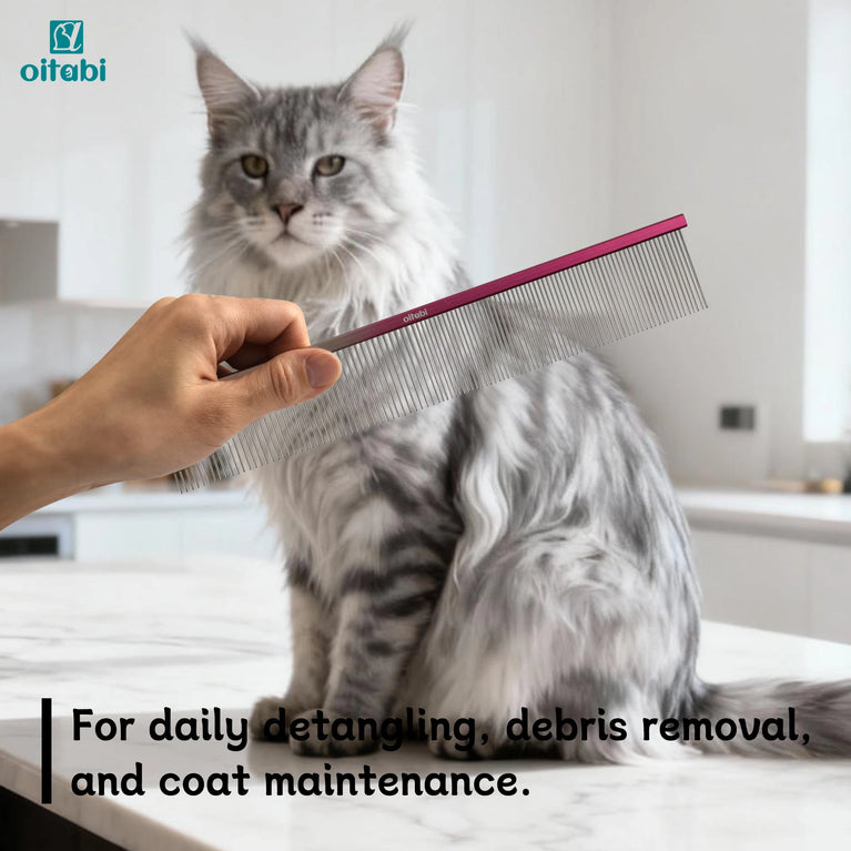 24.5cm Professional Extra Long Pet Grooming Comb Detangling Tool