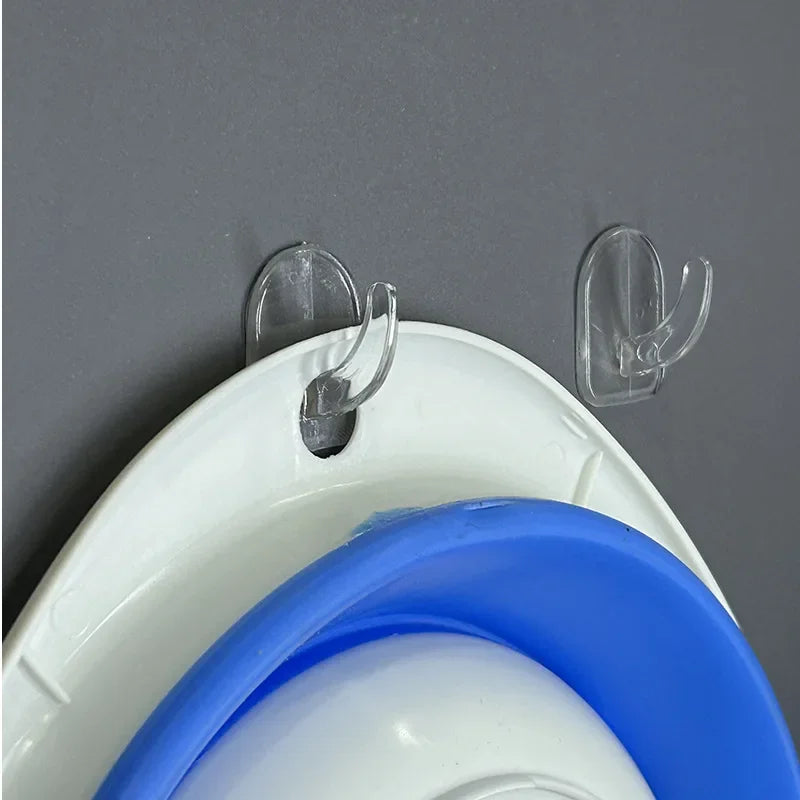 50/10PCS Mini Clear Wall Hooks Self Adhesive Storage Hangers