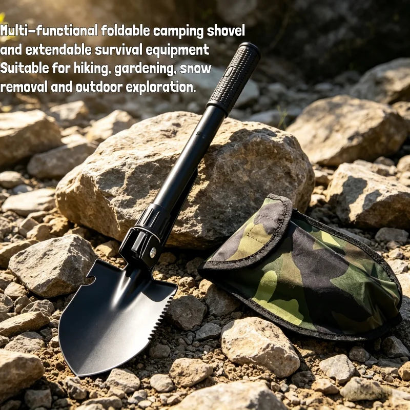 Multifunctional Folding Tactical Shovel | High-Strength Survival EDC Tool