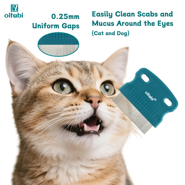 Dog Grooming Comb Set Stainless Steel Pet Flea Lice Tear Stain Remover Tool