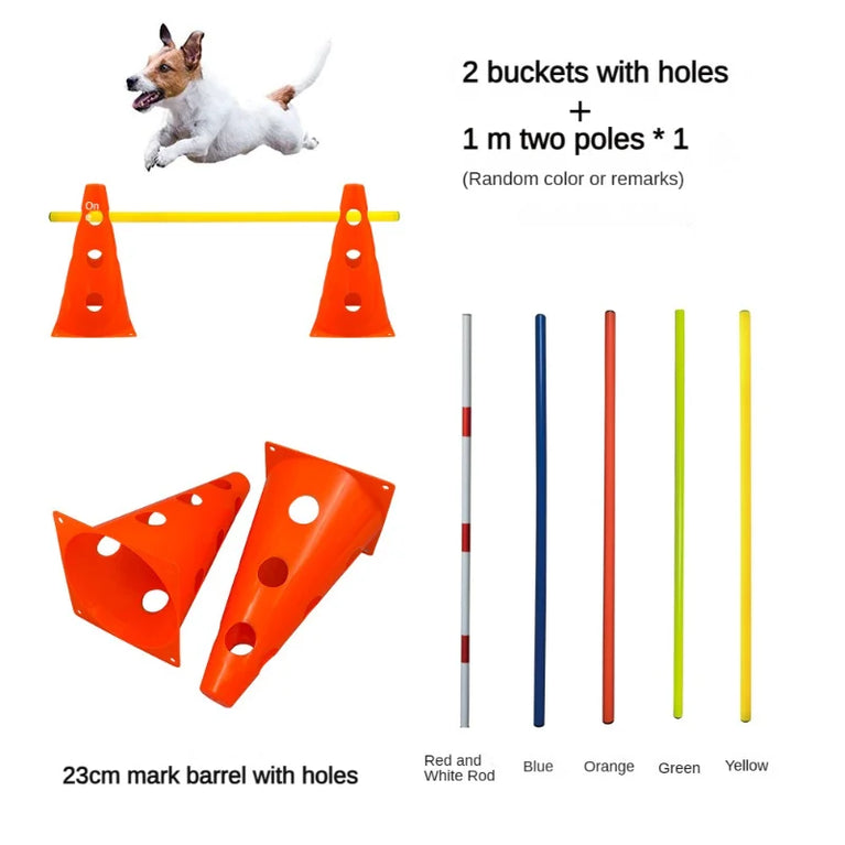 Dog Agility Training Set | Adjustable Hurdle & Jumping Bar