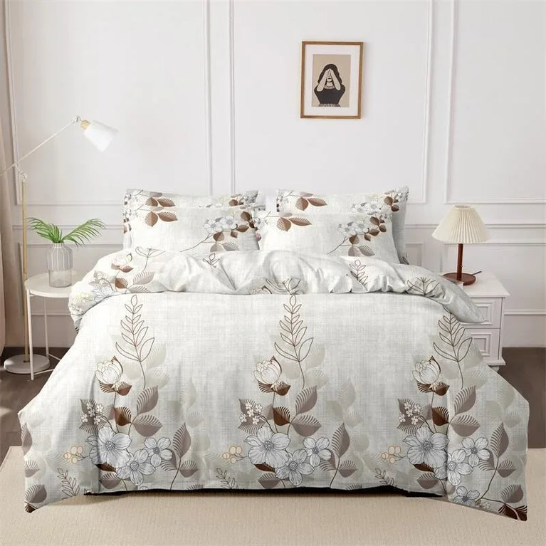 3-Piece Printed Brushed Duvet Cover Set | Soft & Breathable Bedding Collection
